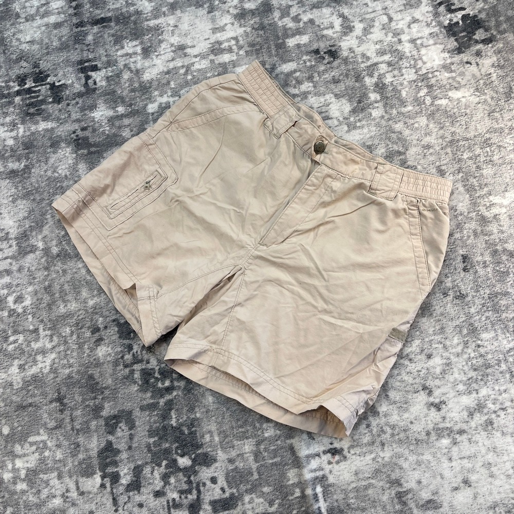 Columbia Womens Small‎ Titanium Shorts Tan Nylon Hiking Outdoor Cargo